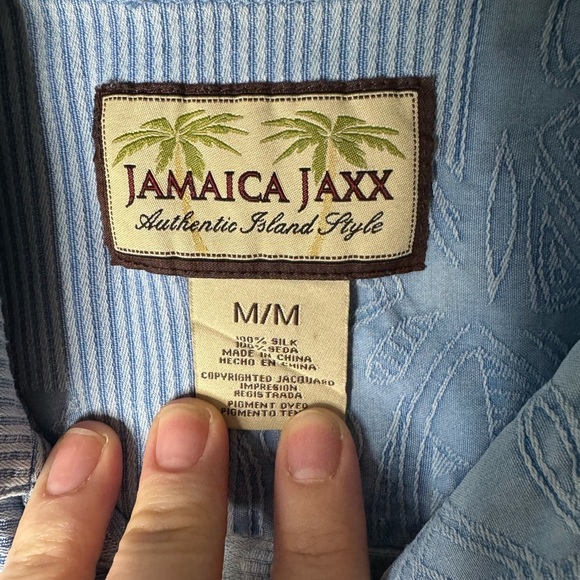 Jamaica Jaxx Island Hawaiian Button Silk Shirt - Picture 4 of 5